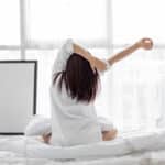 waking up